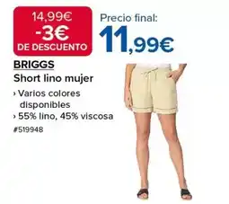 Costco Short lino mujer oferta