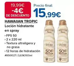 Costco Hawaiian tropic - locion hidratante en spray oferta