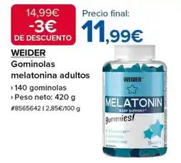 Costco Weider - gominolas melatonina adultos oferta