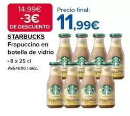 Costco Starbucks - frapuccino en botella de vidrio oferta