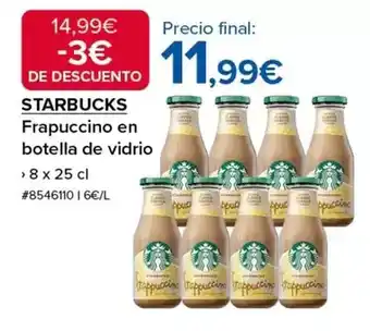 Costco Starbucks - frapuccino en botella de vidrio oferta