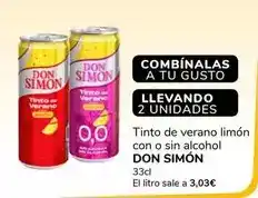 Supeco Don simón - tinto de verano limon con o sin alcohol oferta