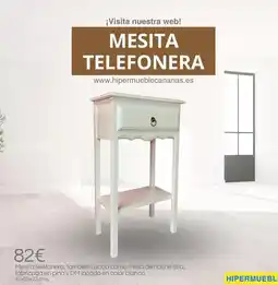 HiperMueble Canarias Blanco - mesita telefonera oferta