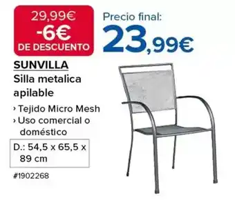 Costco Silla metalica apilable oferta