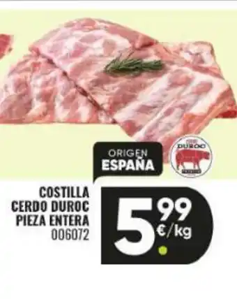 Family Cash Costilla cerdo duroc pieza entera oferta