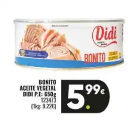 Family Cash DIDI Bonito aceite vegetal oferta