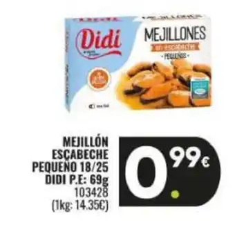 Family Cash DIDI Mejillón escabeche pequeño oferta