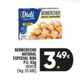 Family Cash DIDI Berberecho natural especial oferta