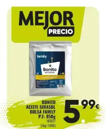 Family Cash FAMILY Bonito aceite girasol bolsa oferta