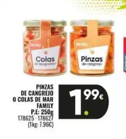 Family Cash FAMILY Pinzas de cangrejo o colas de mar oferta