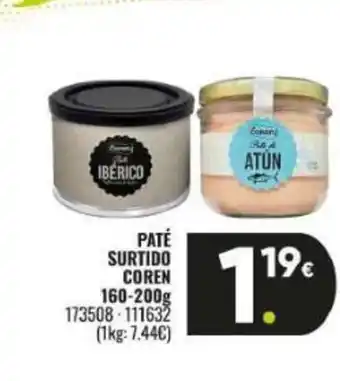 Family Cash COREN Paté surtido oferta