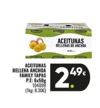 Family Cash Aceitunas rellenas de anchoa oferta