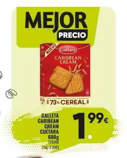 Family Cash CUETARA Galleta caribean cream oferta