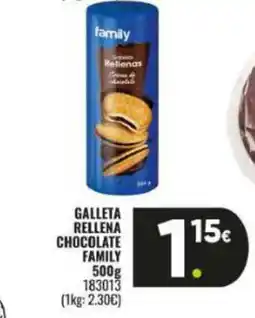 Family Cash FAMILY Galleta rellena chocolate oferta