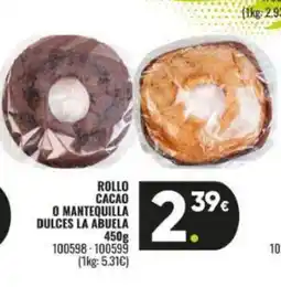 Family Cash Rollo cacao o mantequilla dulces la abuela oferta
