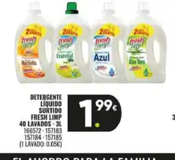 Family Cash Detergente líquido surtido fresh limp 40 lavados oferta