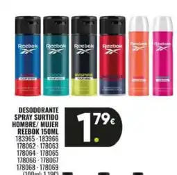 Family Cash REEBOK Desodorante spray surtido hombre/mujer oferta