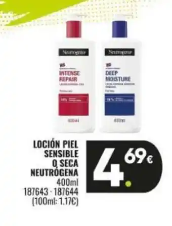 Family Cash NEUTROGENA Loción piel sensible q seca oferta