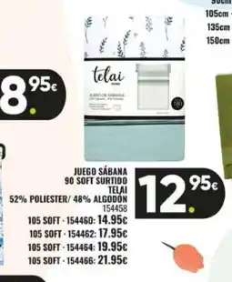 Family Cash Juego sábana 90 soft surtido telai oferta