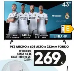 Family Cash TV HISENSE 43A6N 43 4K SMART HDR10 SAT oferta