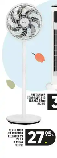Family Cash Ventilador pie redondo elegance 20 2 en 1 7 aspas oferta