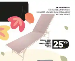 Family Cash Tumbona jardín plegable sin reposabrazos oferta
