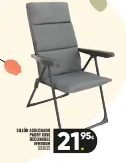 Family Cash Sillón acolchado paddy gris reclinable verdoor oferta