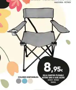 Family Cash Silla camping plegable nature gris o azul acero oferta