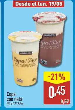 ALDI Copa con nata oferta