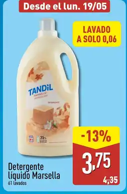 ALDI Detergente líquido Marsella oferta