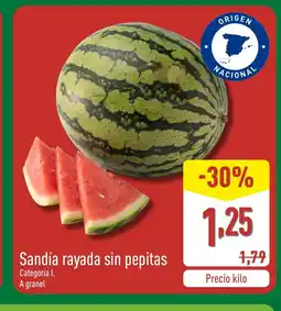 ALDI Sandía rayada sin pepitas oferta