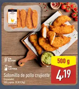 ALDI Solomillo de pollo crujiente oferta