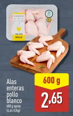 ALDI Alas enteras pollo blanco oferta