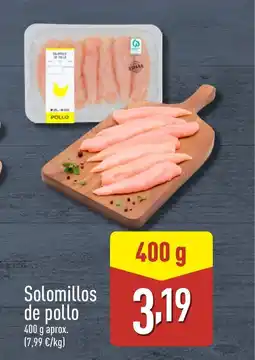 ALDI Solomillos de pollo oferta
