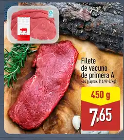 ALDI Filete de vacuno de primera oferta
