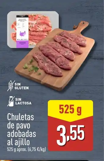 ALDI Chuletas de pavo adobadas al ajillo oferta
