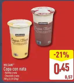 ALDI MILSANI Copa con nata oferta