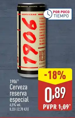 ALDI 1906 Cerveza reserva especial oferta
