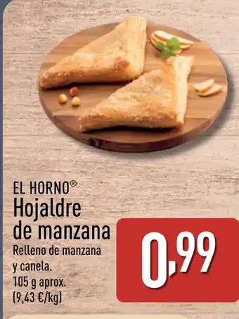 ALDI EL HORNO Hojaldre de manzana oferta