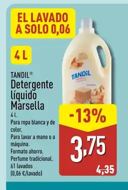 ALDI TANDIL Detergente líquido Marsella oferta