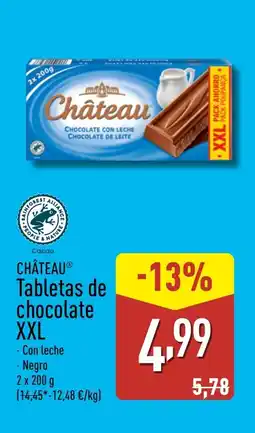 ALDI CHÂTEAU Tabletas de chocolate XXL oferta