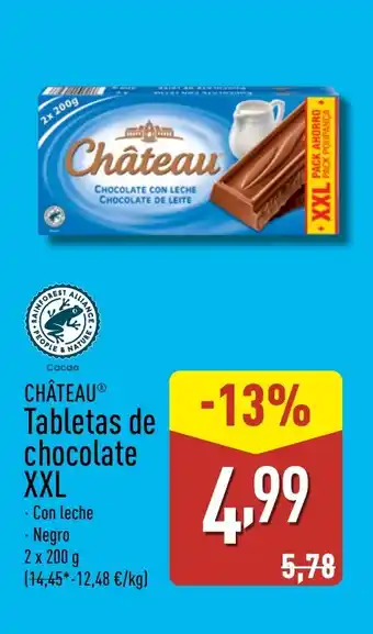 ALDI CHÂTEAU Tabletas de chocolate XXL oferta