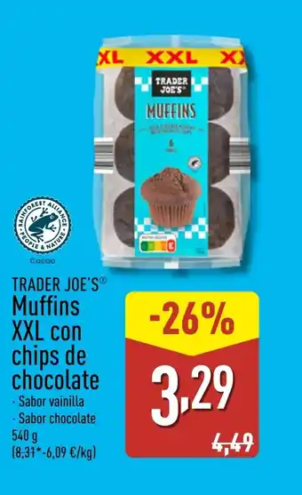 ALDI TRADER JOE'S Muffins XXL con chips de chocolate oferta