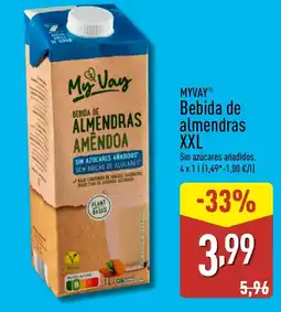 ALDI MYVAY Bebida de almendras oferta
