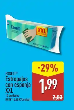 ALDI ESSELT Estropajos con esponja XXL oferta