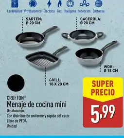 ALDI CROFTON Menaje de cocina mini oferta