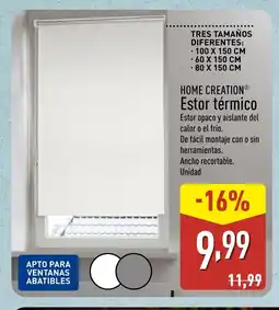 ALDI HOME CREATION Estor térmico oferta