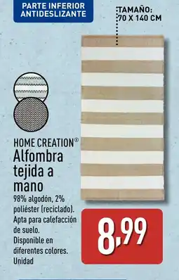 ALDI HOME CREATION Alfombra tejida a mano oferta