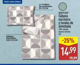 ALDI NOVITESSE Sábana encimera y fundas de almohada oferta