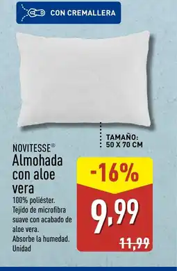 ALDI NOVITESSE Almohada con aloe oferta